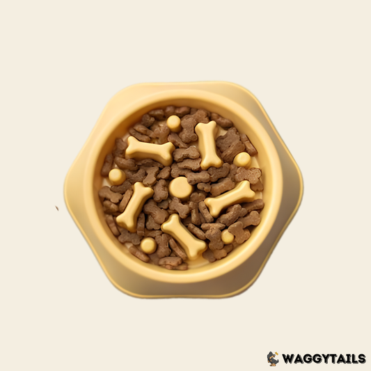 Waggytails Slow Feeder Bowl - Yellow