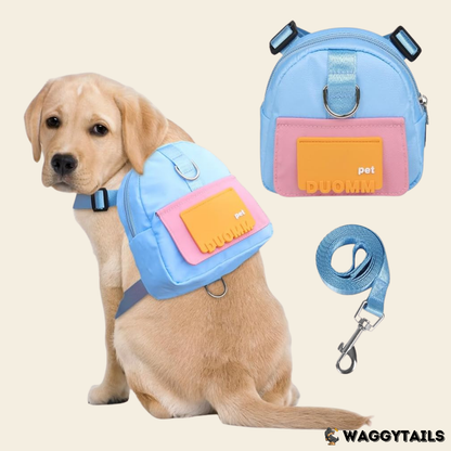 Waggytails Harness Bag in Blue, in use