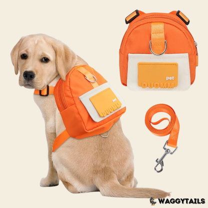 Waggytails Harness Bag in Orange, in use