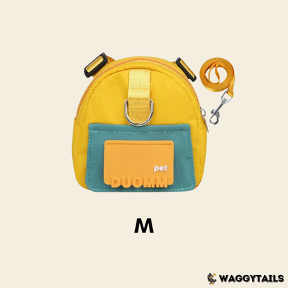 Waggytails Harness Bag in Yellow, final detail view