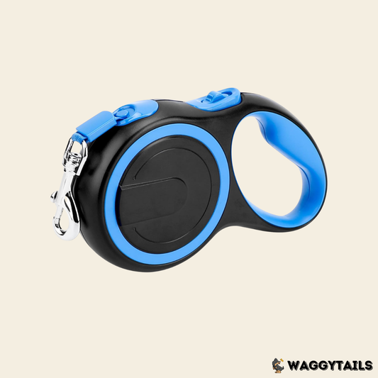 Waggytails Retractable Dog Leash - Blue