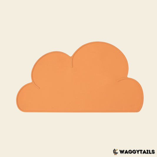 Waggytails Silicone Pet Feeding Mat - Orange Cloud