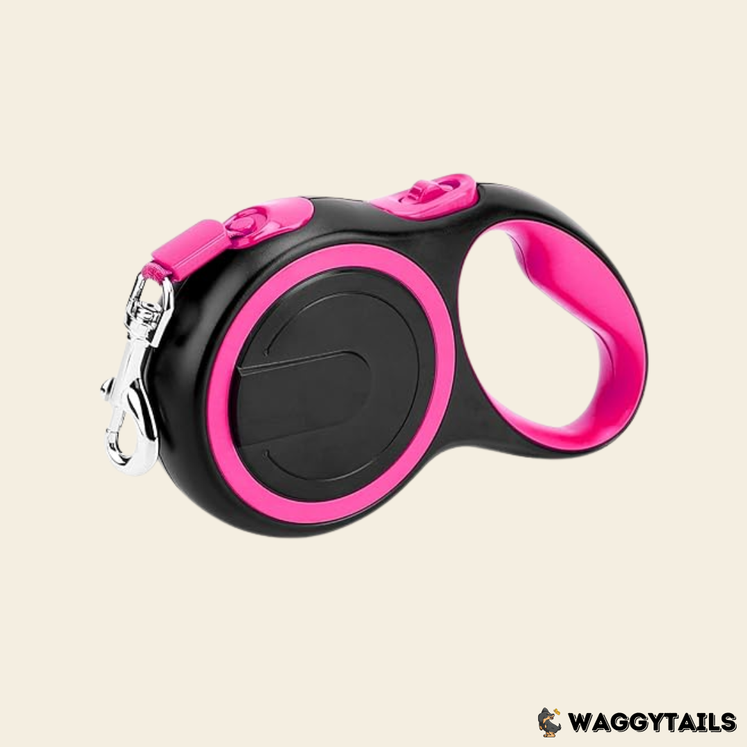 Waggytails Retractable Dog Leash - Pink