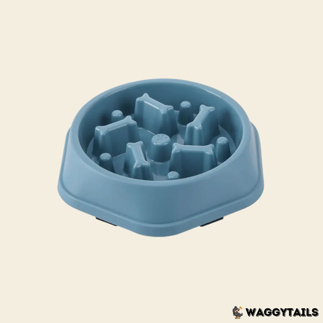Waggytails Slow Feeder Bowl - Blue