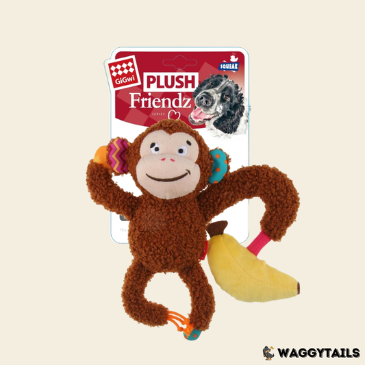 GiGwi PLUSH Friendz Plush Toy - Playful Monkey