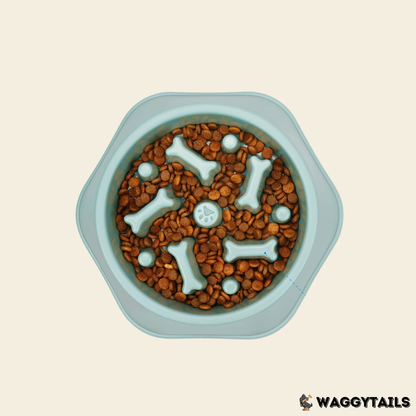 Waggytails Slow Feeder Bowl - Green