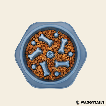 Waggytails Slow Feeder Bowl - Blue