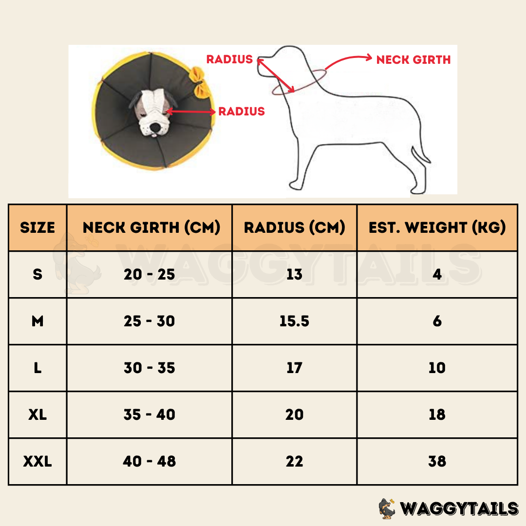 Waggytails Soft Pet Recovery Cone - Orange