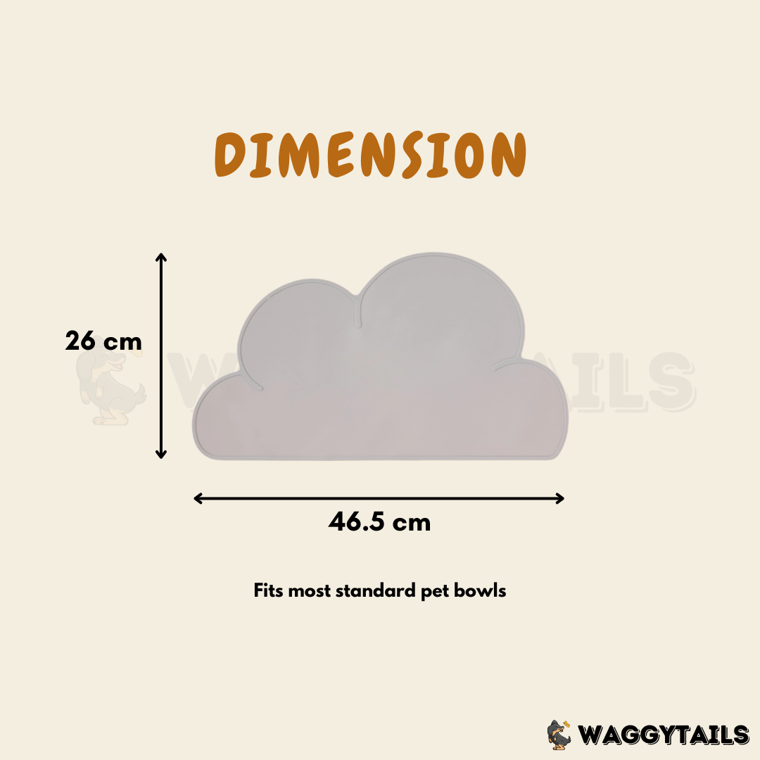 Silicone Pet Feeding Mat - Grey Cloud