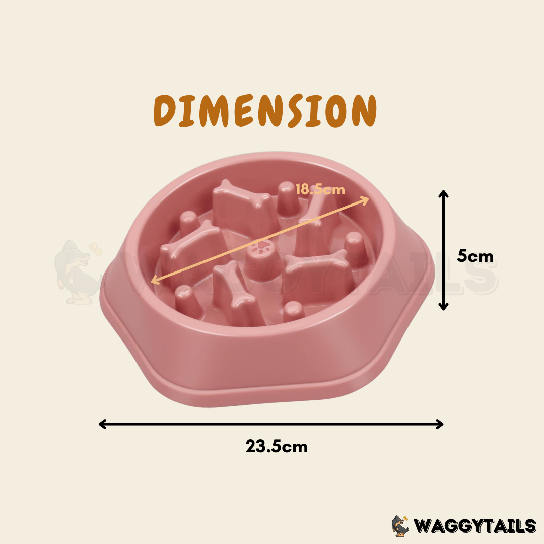 Waggytails Slow Feeder Bowl - Pink