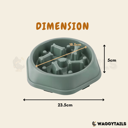 Waggytails Slow Feeder Bowl - Green