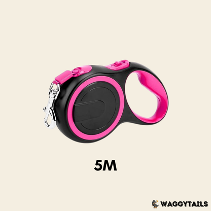 Waggytails Retractable Dog Leash - Pink