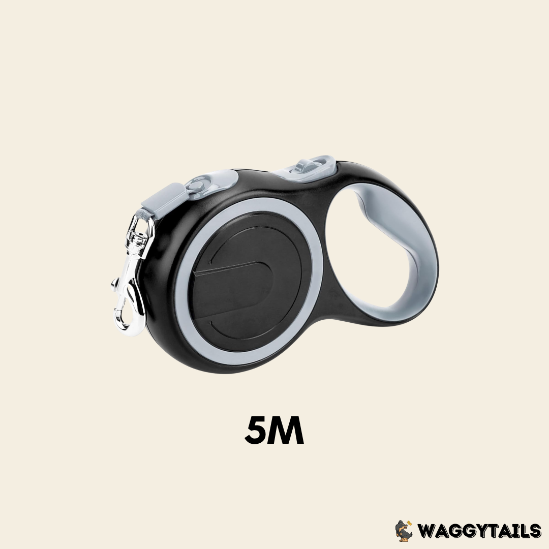 Waggytails Retractable Dog Leash - Grey