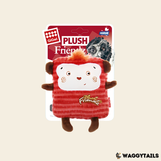 GiGwi PLUSH Friendz Plush Toy - Square Monkey